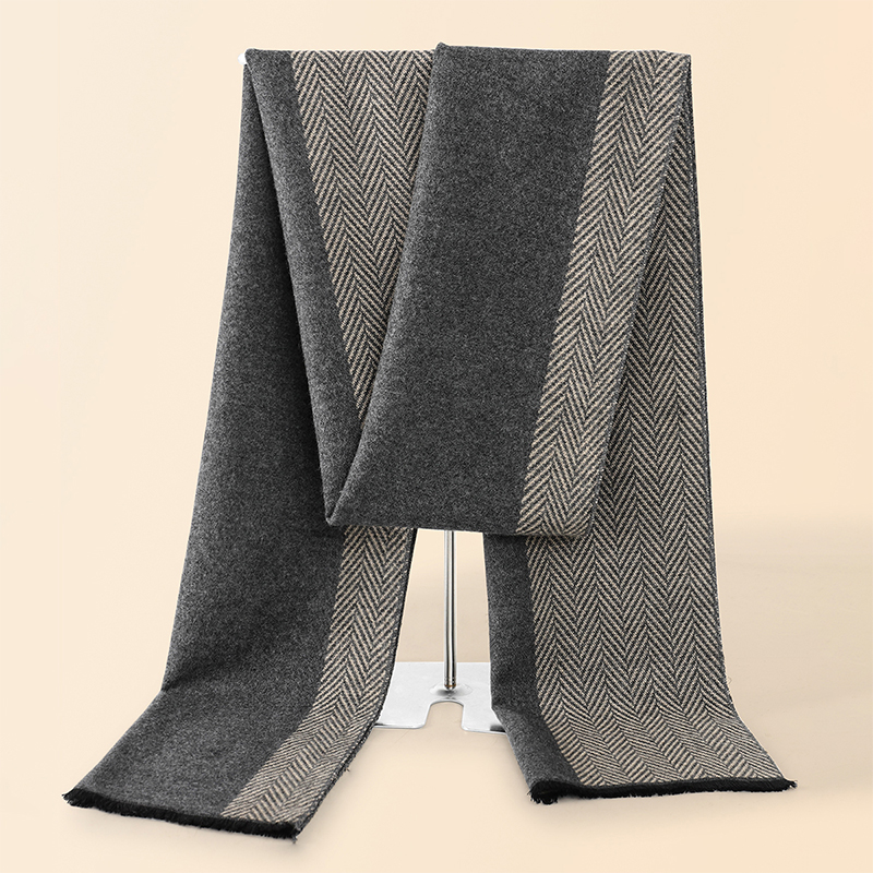 Wool Scarf Men - Luxury Winter Men Scarf Shawl Warm