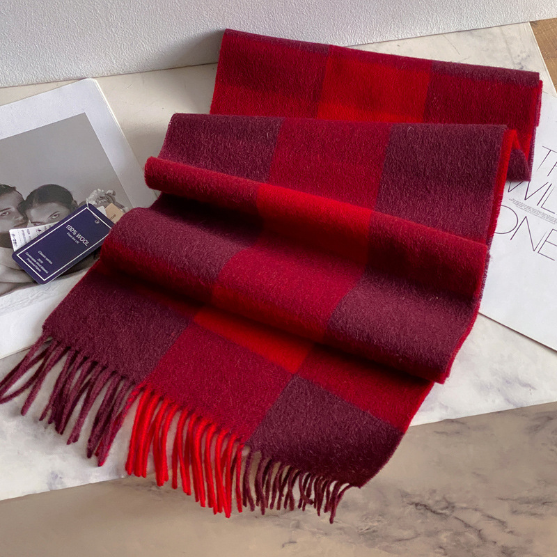 100% Wool Scarf Men Women Wint - Wool Scarf Men 评论和价格