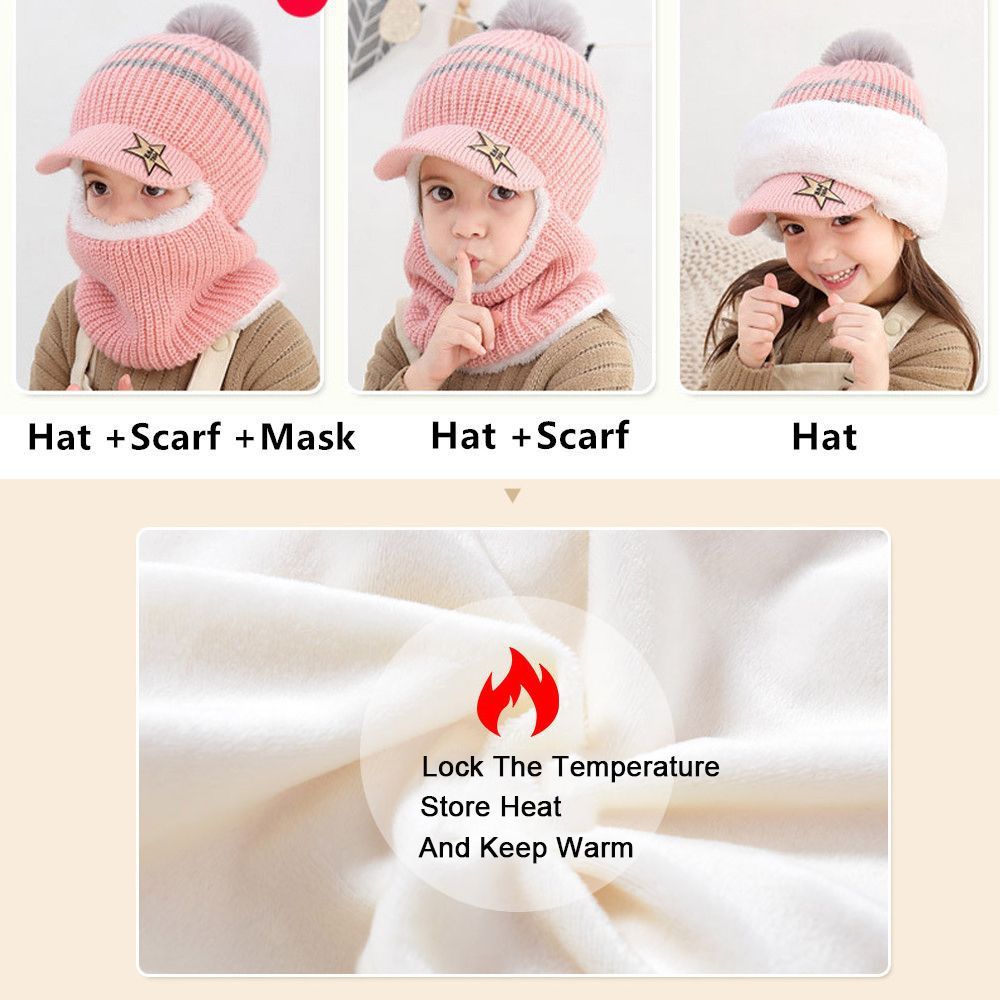 Windproof Ear Protection Cap W - Knit Beanie Hat Warm 评论和价格