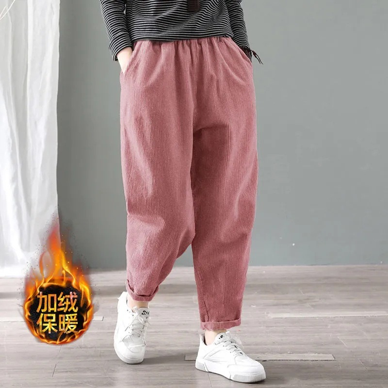 Women Corduroy Harem Pants Ela - Corduroy Pant Warm 评论和价格