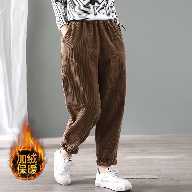 Women Corduroy Harem Pants Ela - Corduroy Pant Warm 评论和价格