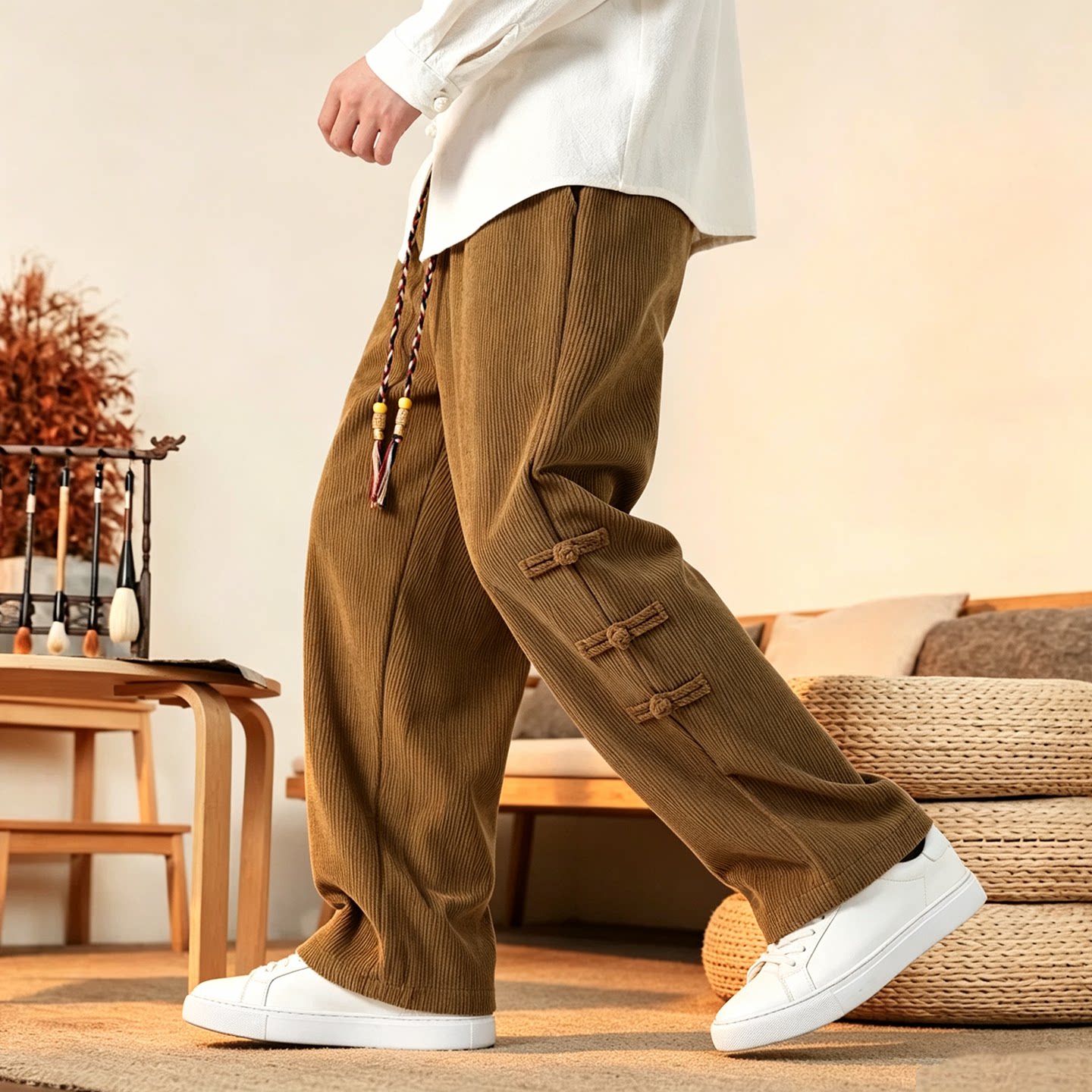 Pants Men Brand New Autumn War - Corduroy Pant Warm 评论和价格
