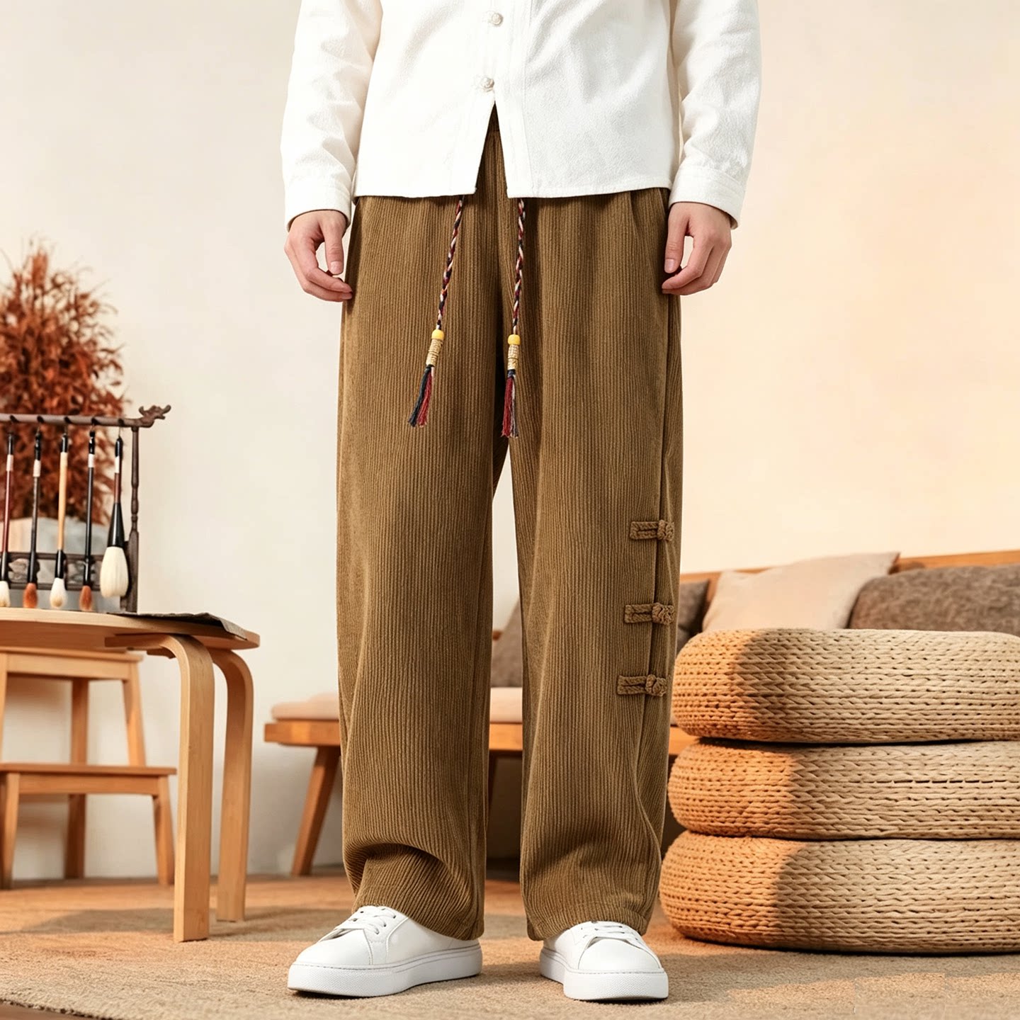 Pants Men Brand New Autumn War - Corduroy Pant Warm 评论和价格